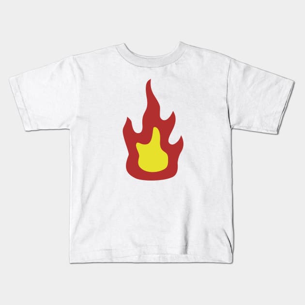 Camp Fire Flames v2 Kids T-Shirt by Jason Bentley